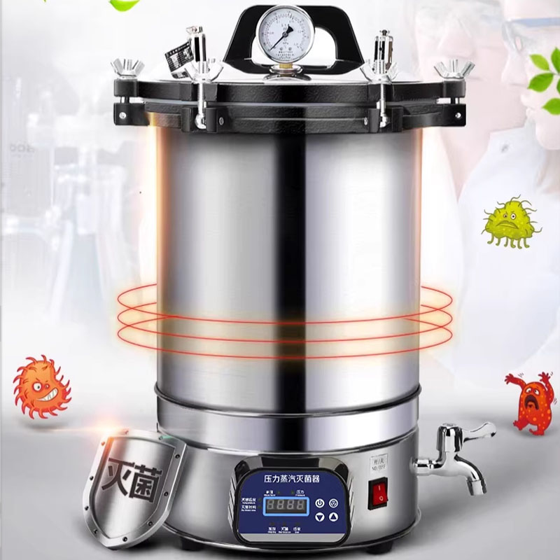 Medical Labs - 18/24L Portable High Pressure Sterilizer Stainless
