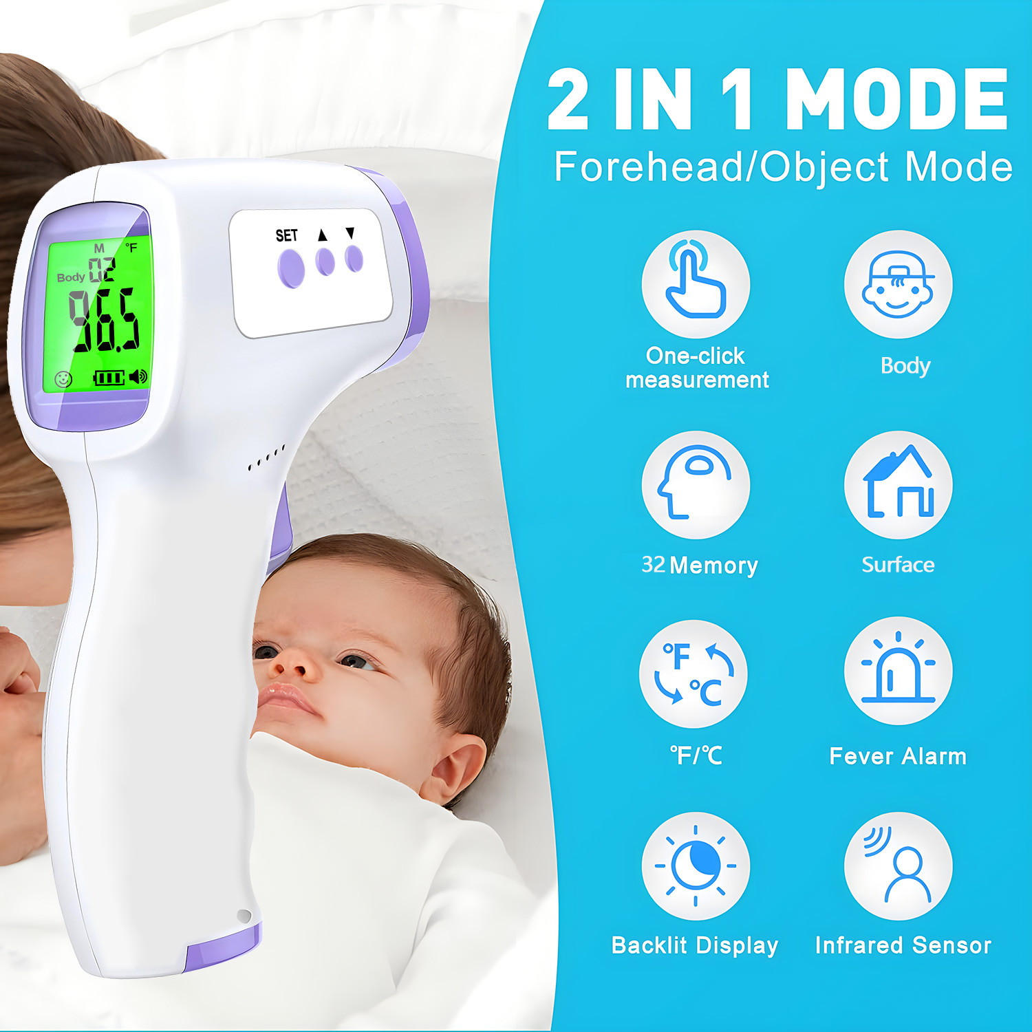 Digital Thermometer Infrared - Digital Thermometer Infrared Contactless Thermometer Non-Contact