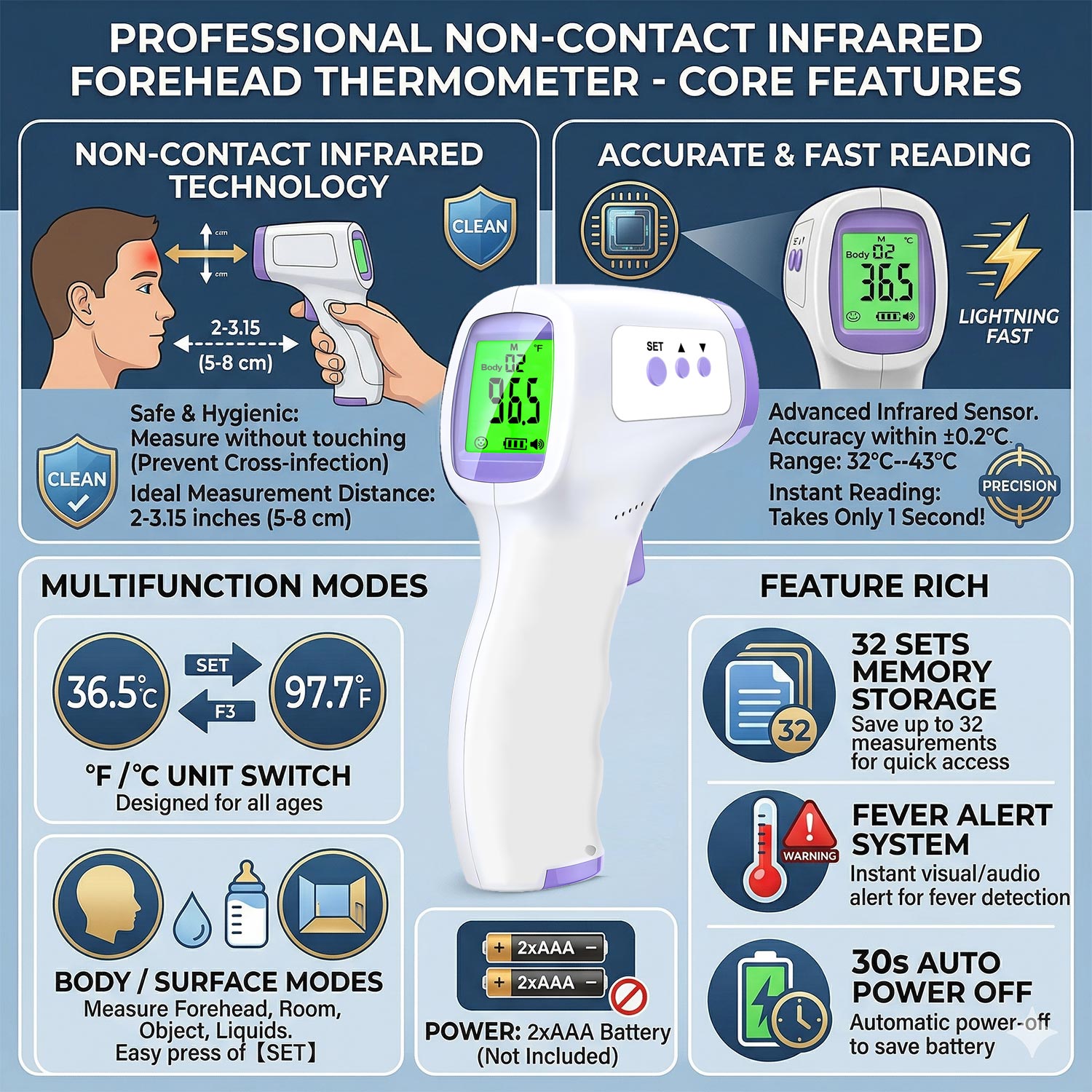 Forehead Digital Thermometer N - огляд і ціна Digital Thermometer Infrared