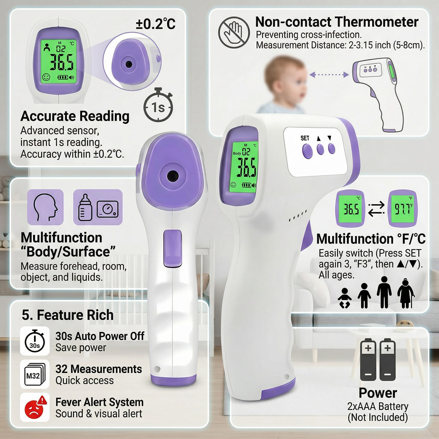 Forehead Digital Thermometer N - огляд і ціна Digital Thermometer Infrared