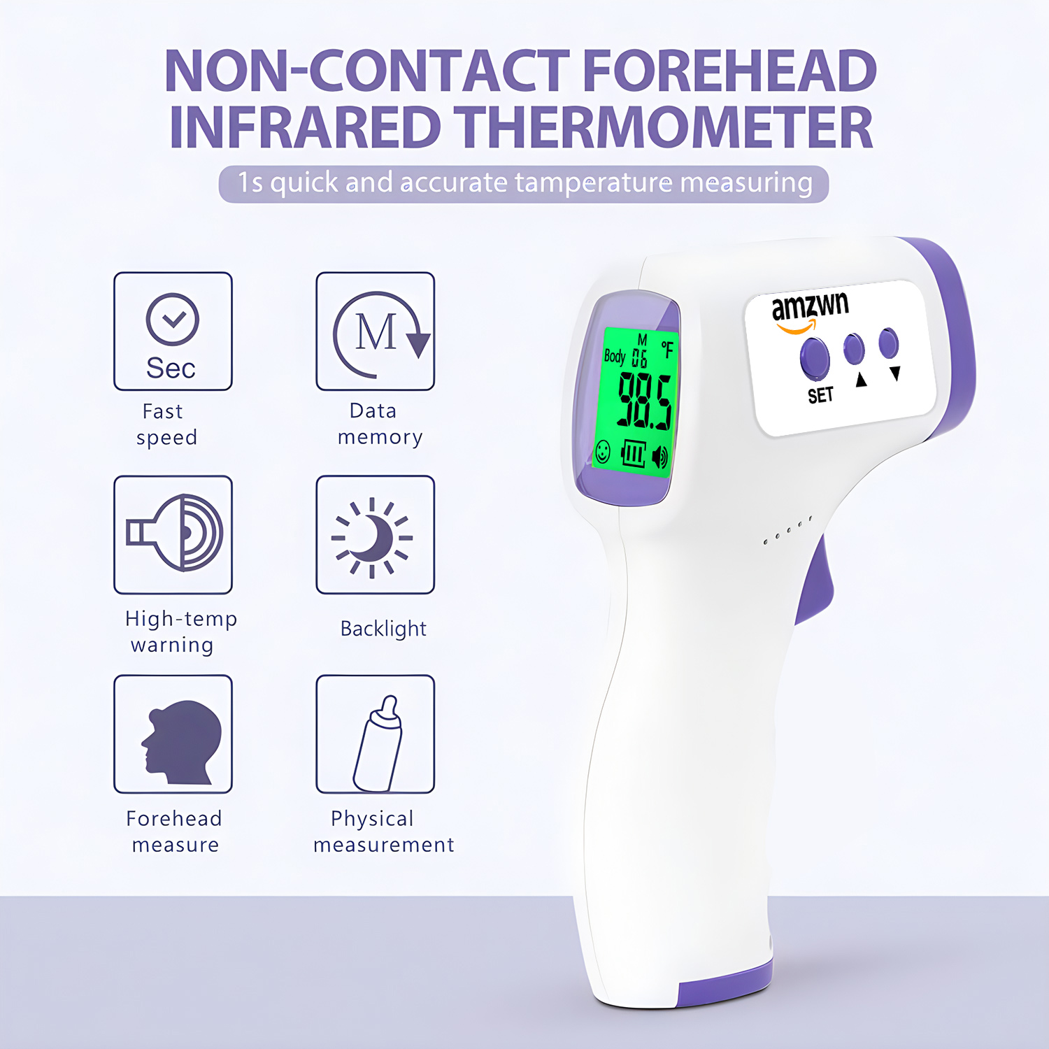 amzwn Medical Infrared Forehea - огляд і ціна Digital Thermometer Infrared