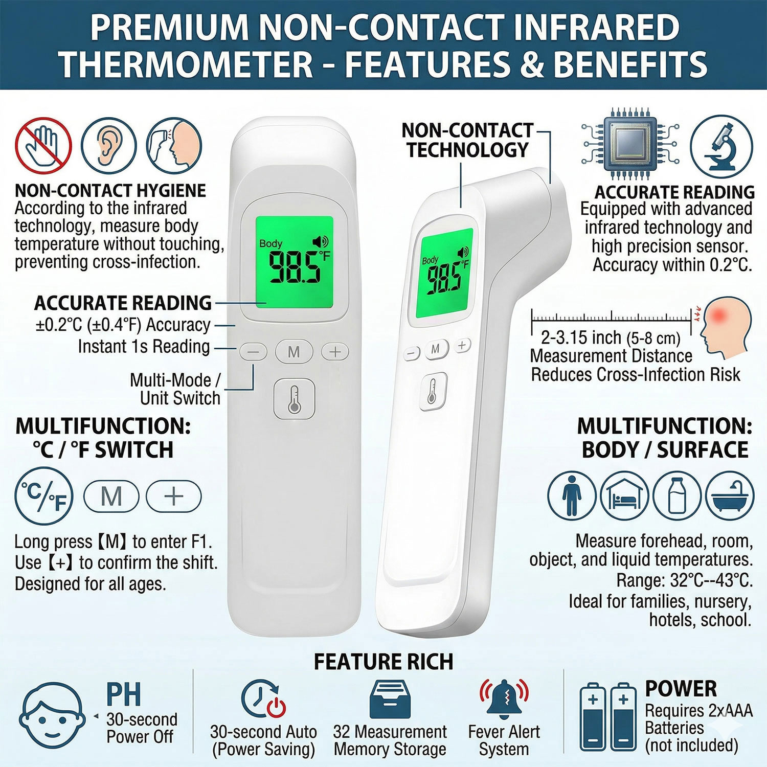 Medical Thermometer Non Contac - огляд і ціна Digital Thermometer Infrared